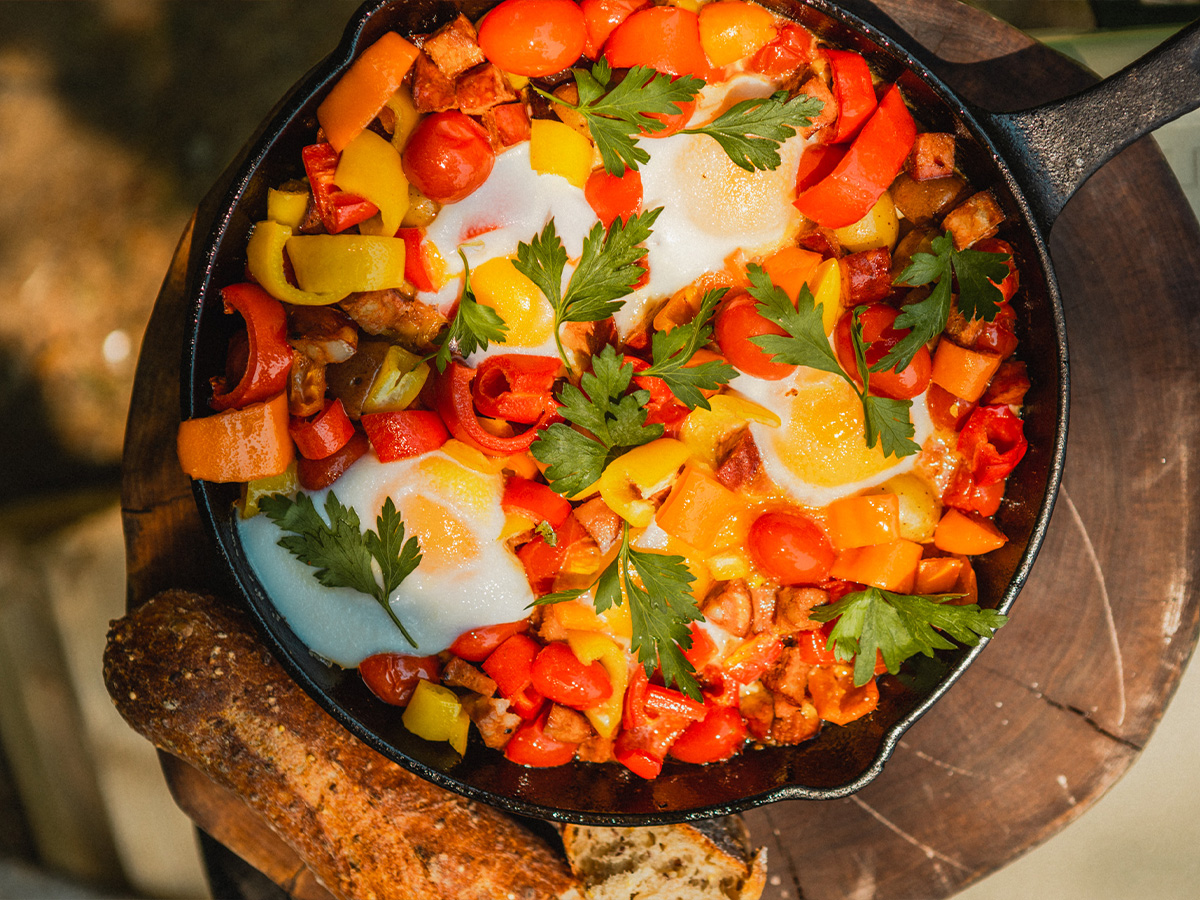 Maple Chorizo Breakfast Skillet - Campfire Maple Chorizo Breakfast Skillet