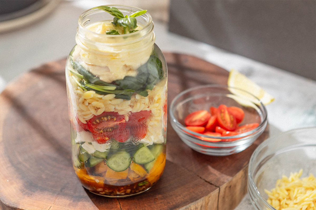 Epic Mason Jar Cobb Salad with Ranch